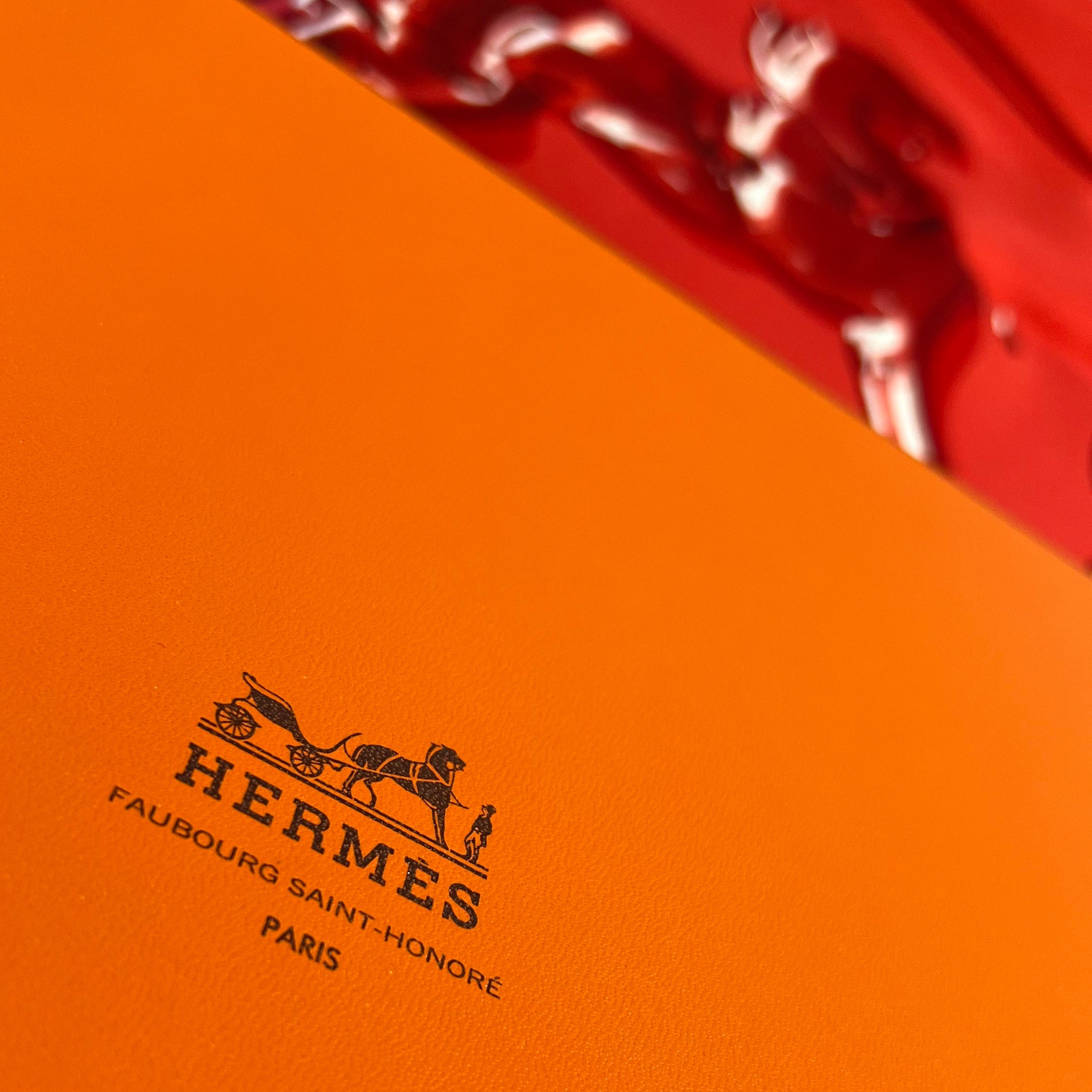 【未使用に近い】HERMES ウノドス　ローズアザレア×オレンジポピー HERMES エルメス バスティア コインケース オレンジ エヴァー