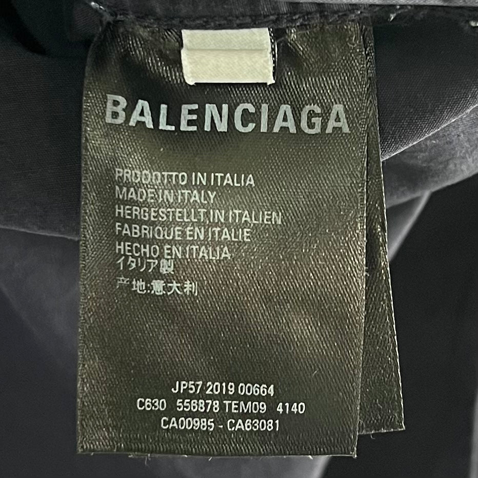 BALENCIAGA バレシンシアガ シャツ 背面ロゴ ネイビー