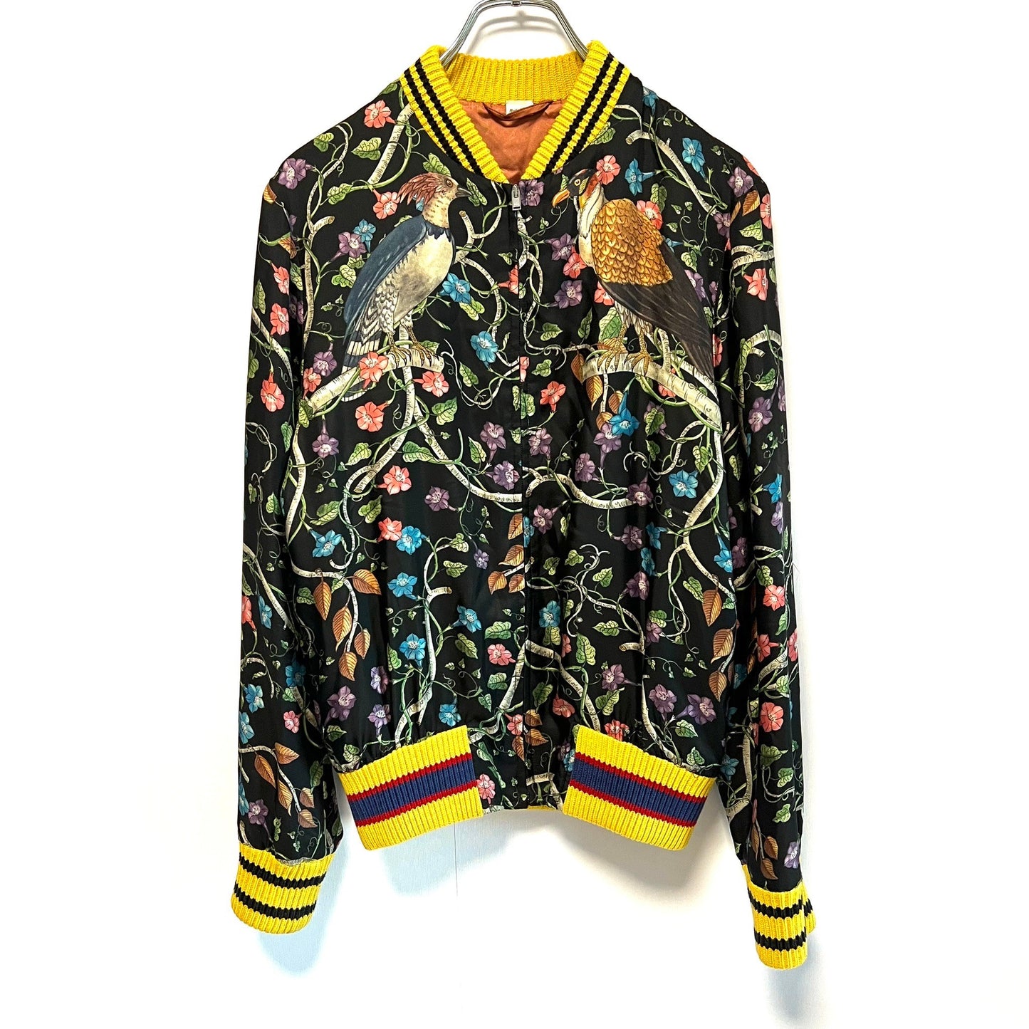 GUCCI グッチ バードオブプレイシルクボンバージャケット