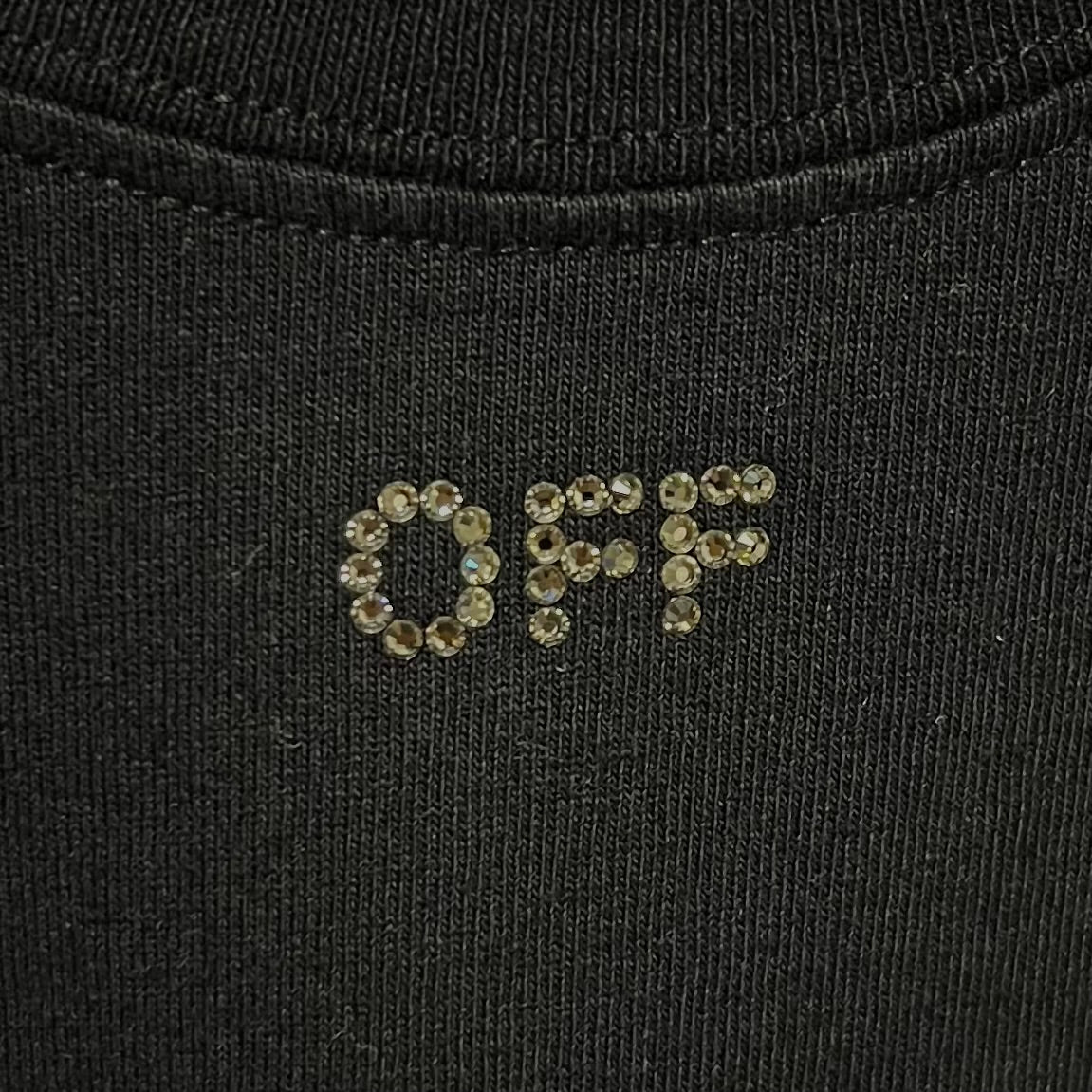 OFF-WHITE オフホワイト Tシャツ スワロフスキー