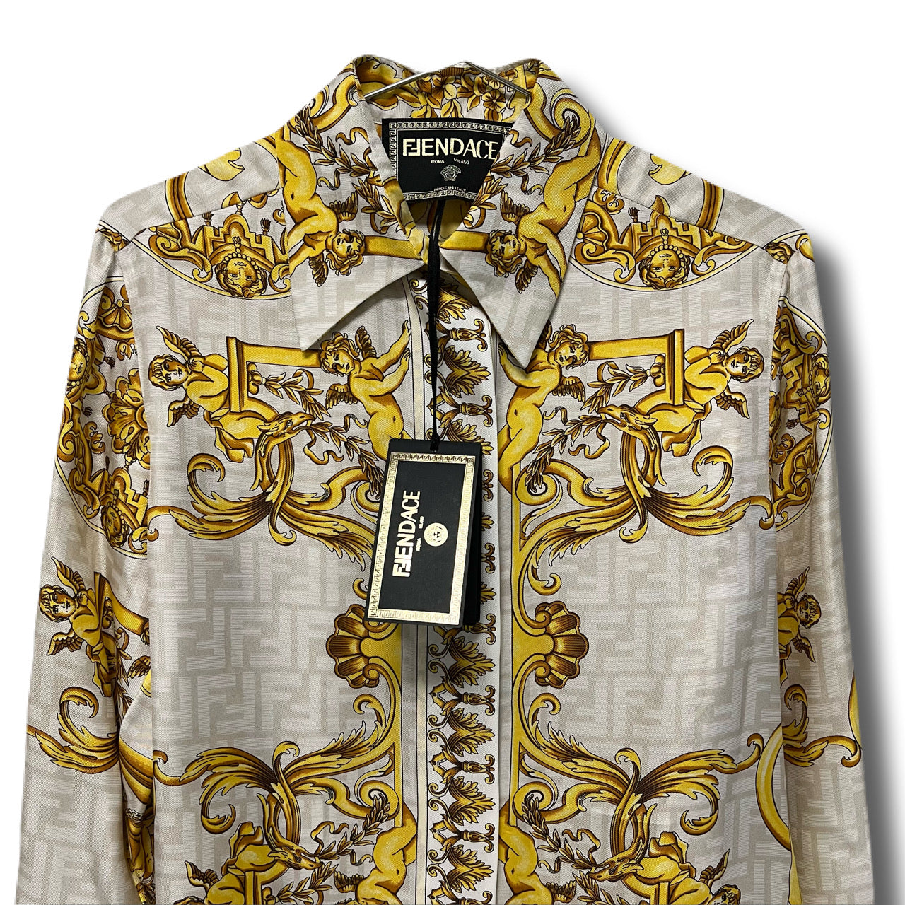 FENDI フェンディ VERSACE ヴェルサーチェ コラボ シャツ シルク