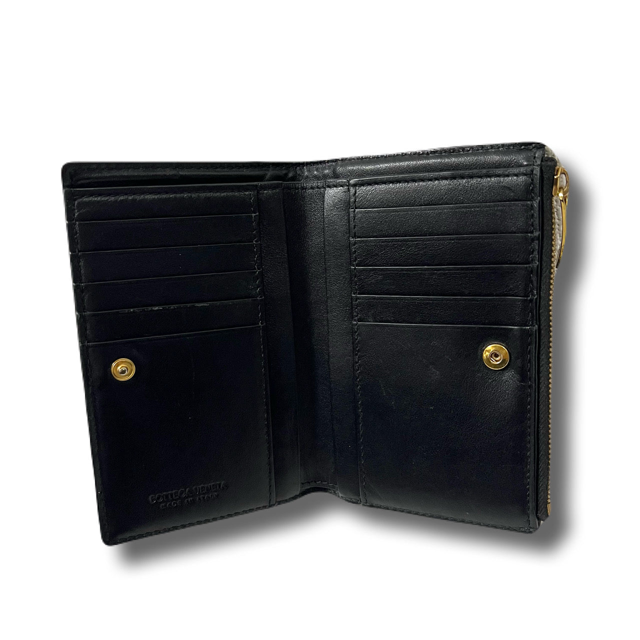 Bottega Veneta Maxi Intrecciato Folding Wallet