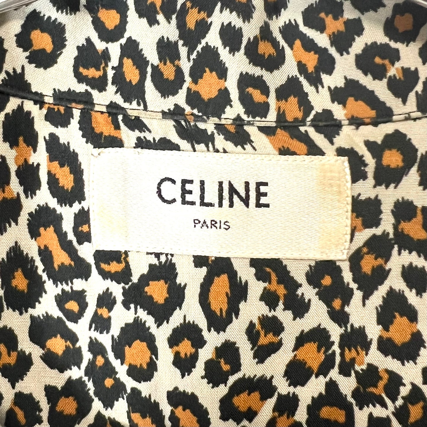 CELINE セリーヌ エディ期 半袖シャツ 開襟 レオパード