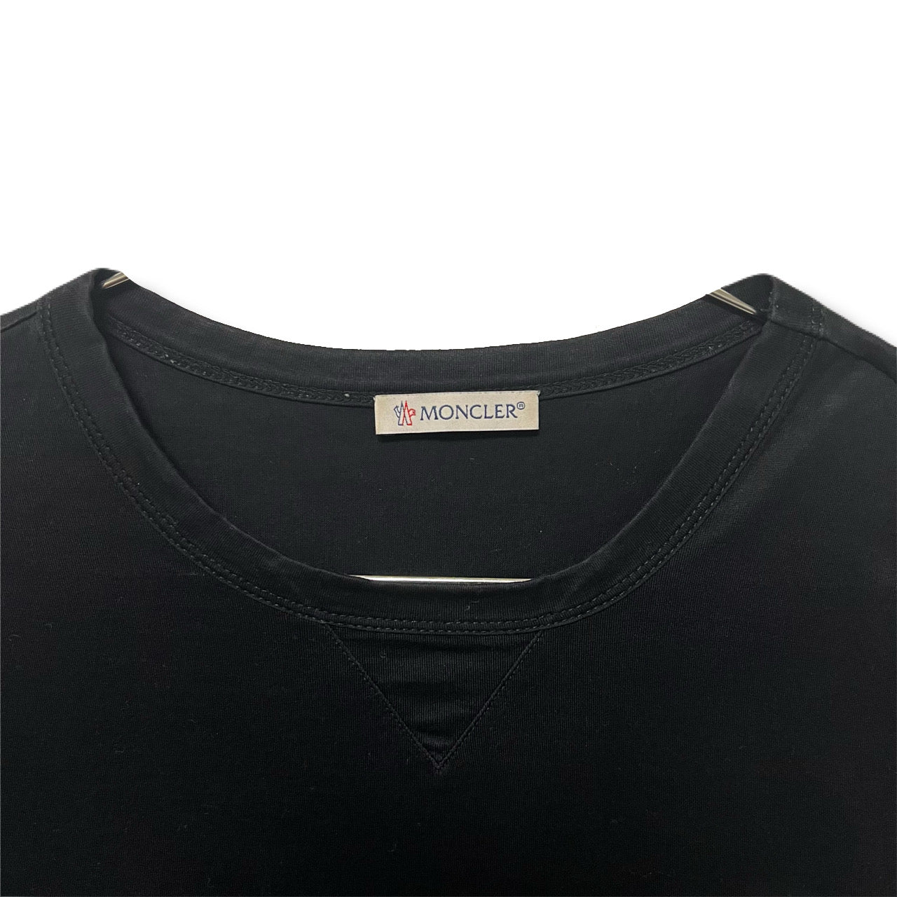 MONCLER モンクレール Tシャツ ブラック ダブルワッペン