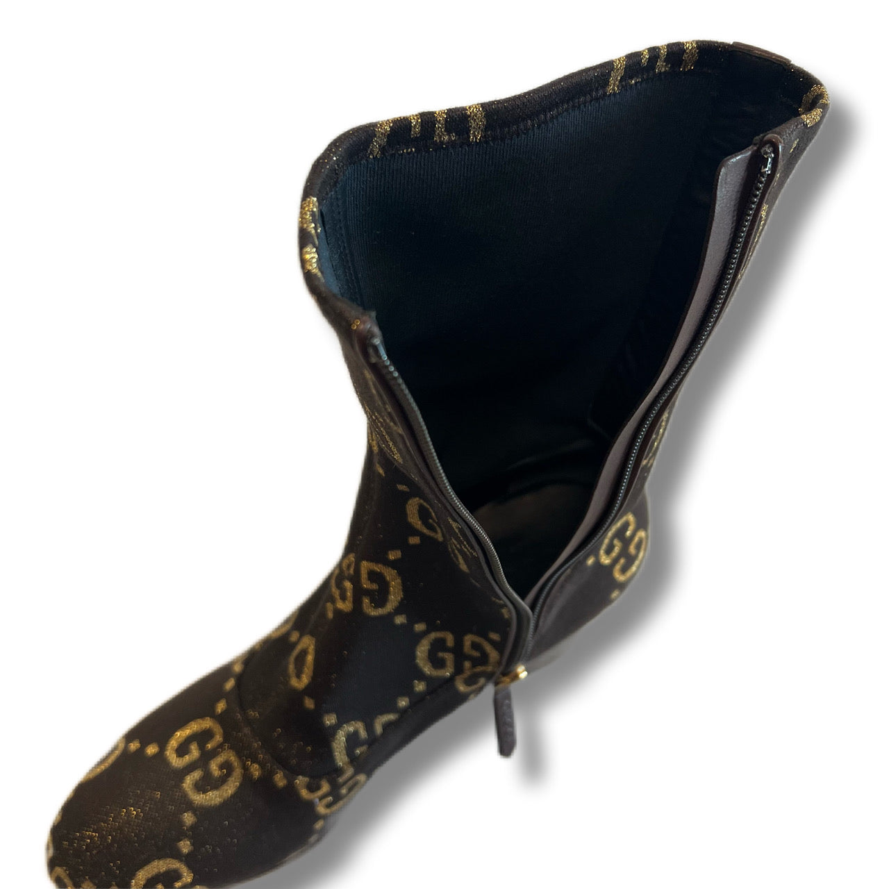 GUCCI グッチ ソックスブーツ GG柄 ブラウン