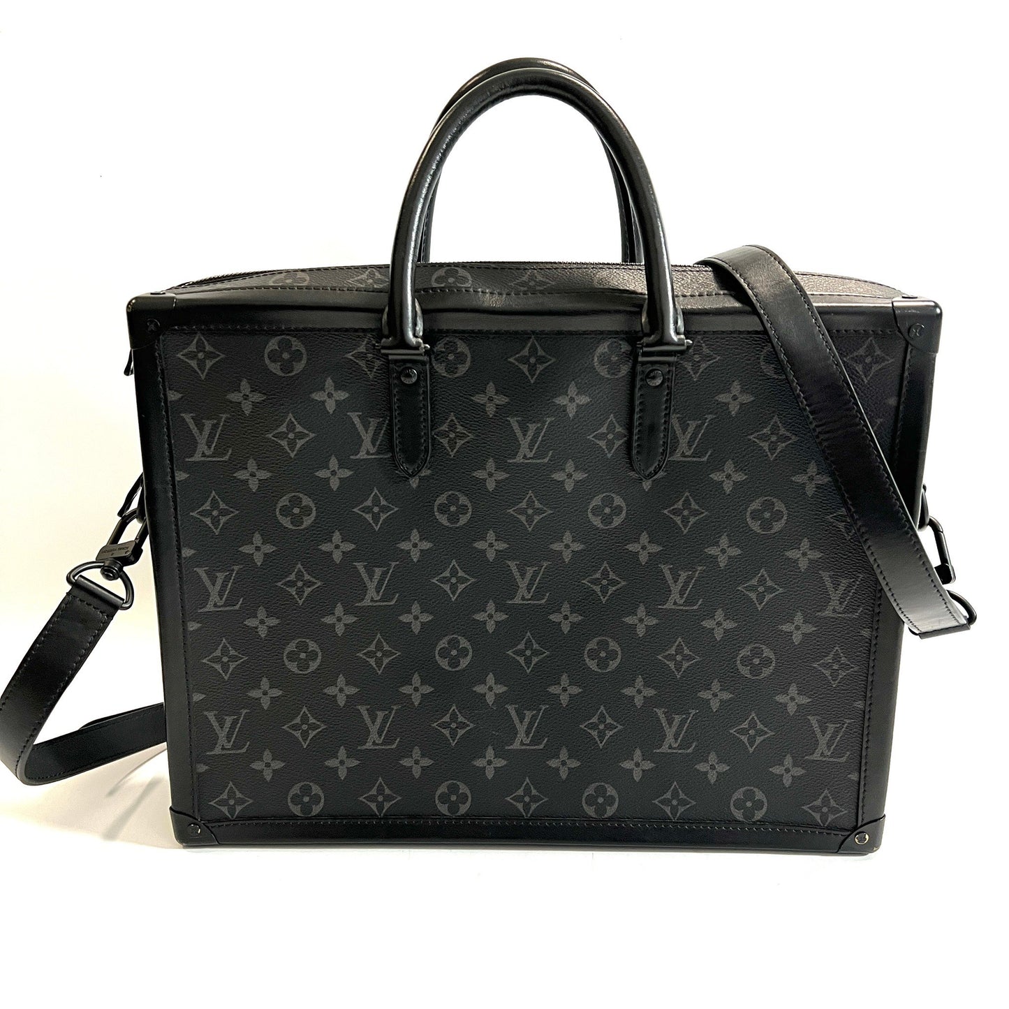 LOUIS VUITTON ソフトトランクブリーフケース モノグラムエクリプス