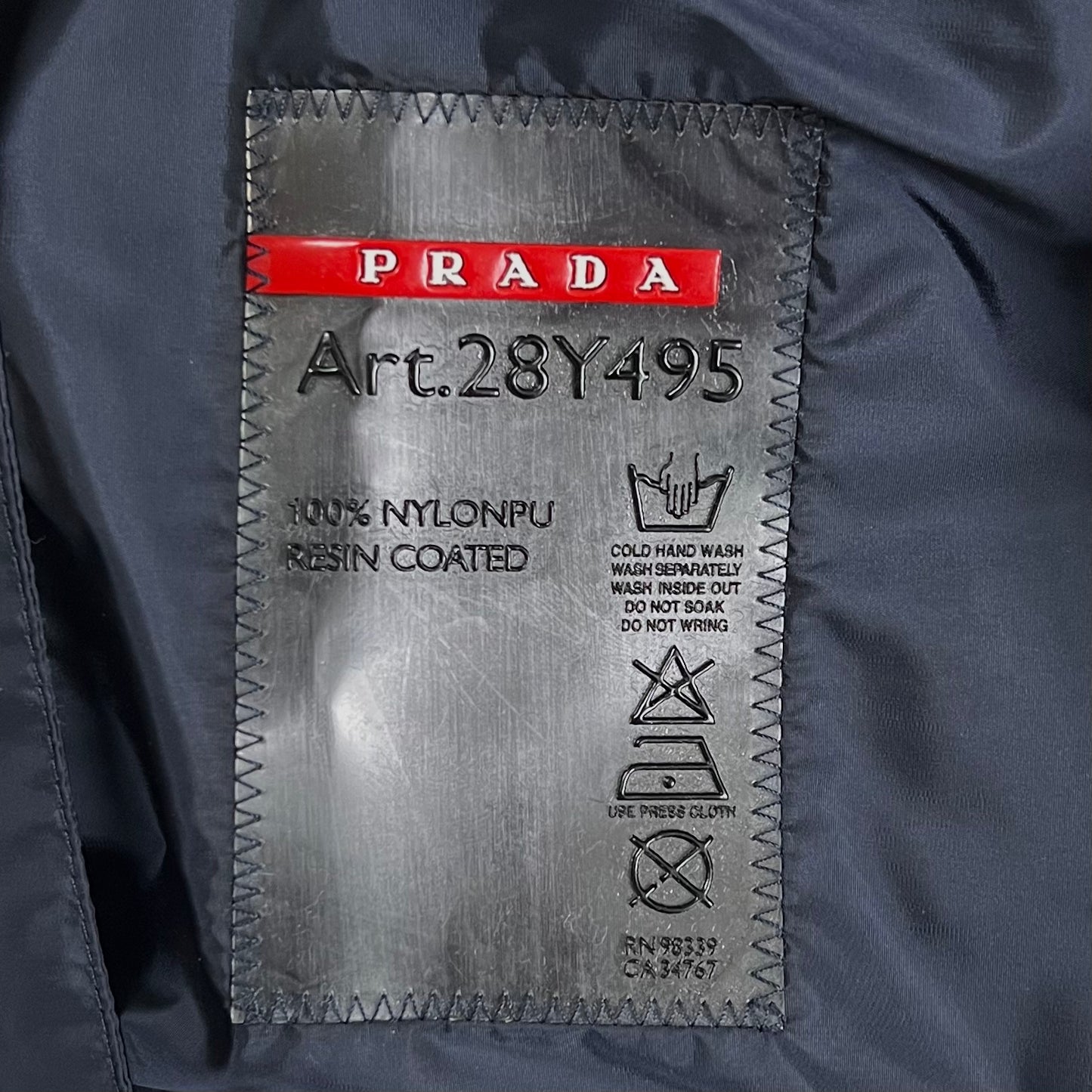 PRADA Prada nylon jacket hoodie navy