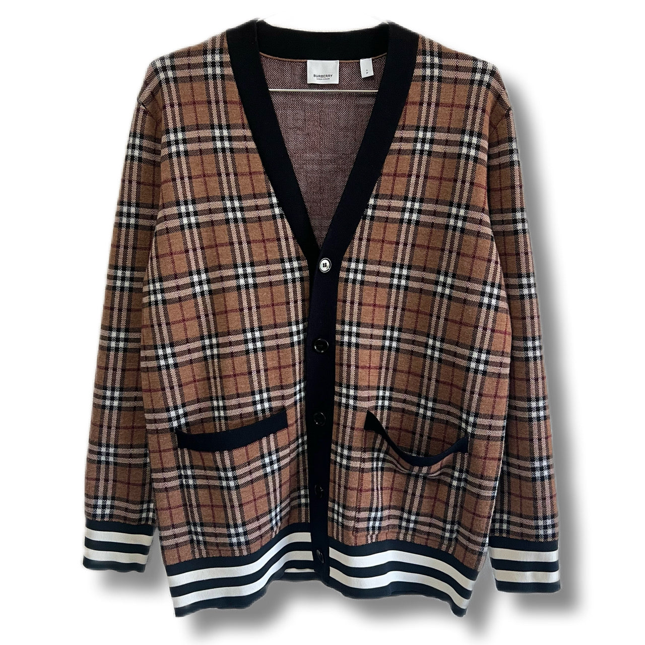 Burberry バーバリー　カーディガン　厚手　ブラウン