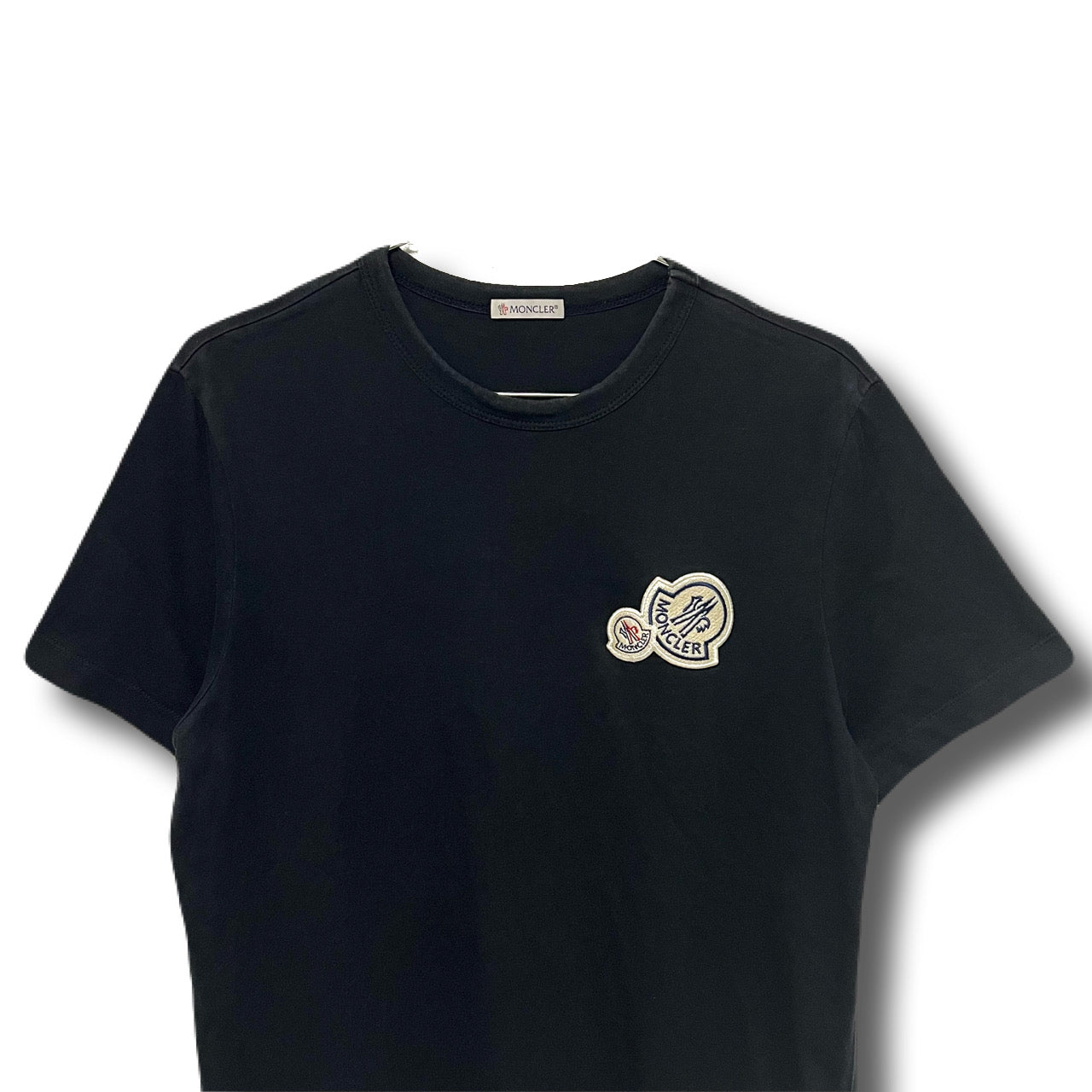 MONCLER モンクレール Tシャツ ダブルワッペン ブラック