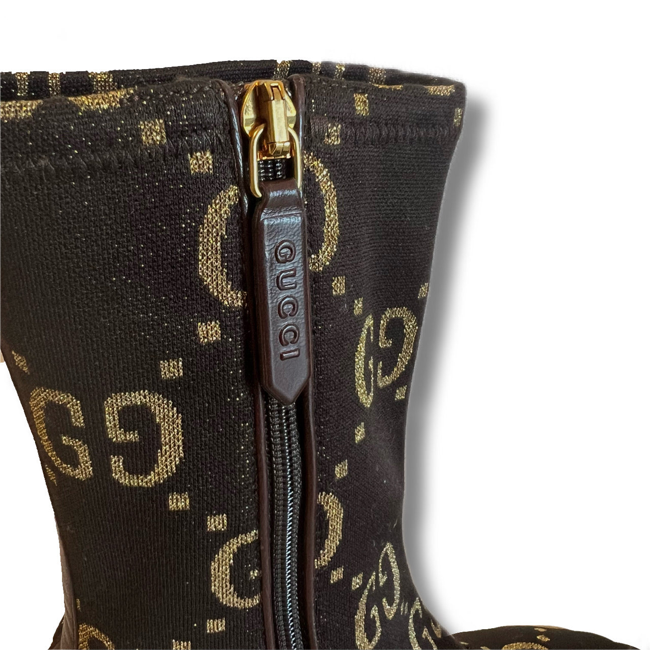 GUCCI グッチ ソックスブーツ GG柄 ブラウン
