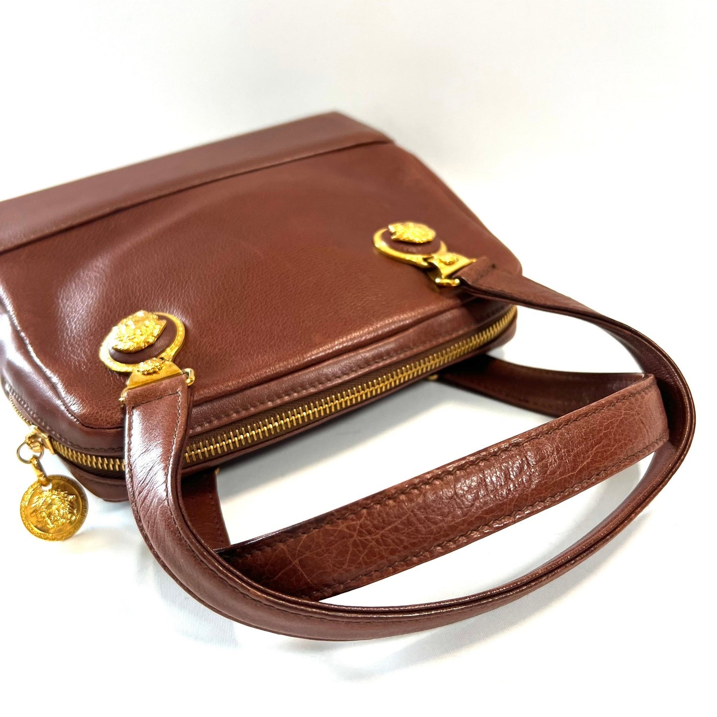 VERSACE ヴェルサーチェ ハンドバッグ ブラウン メデューサ 金具