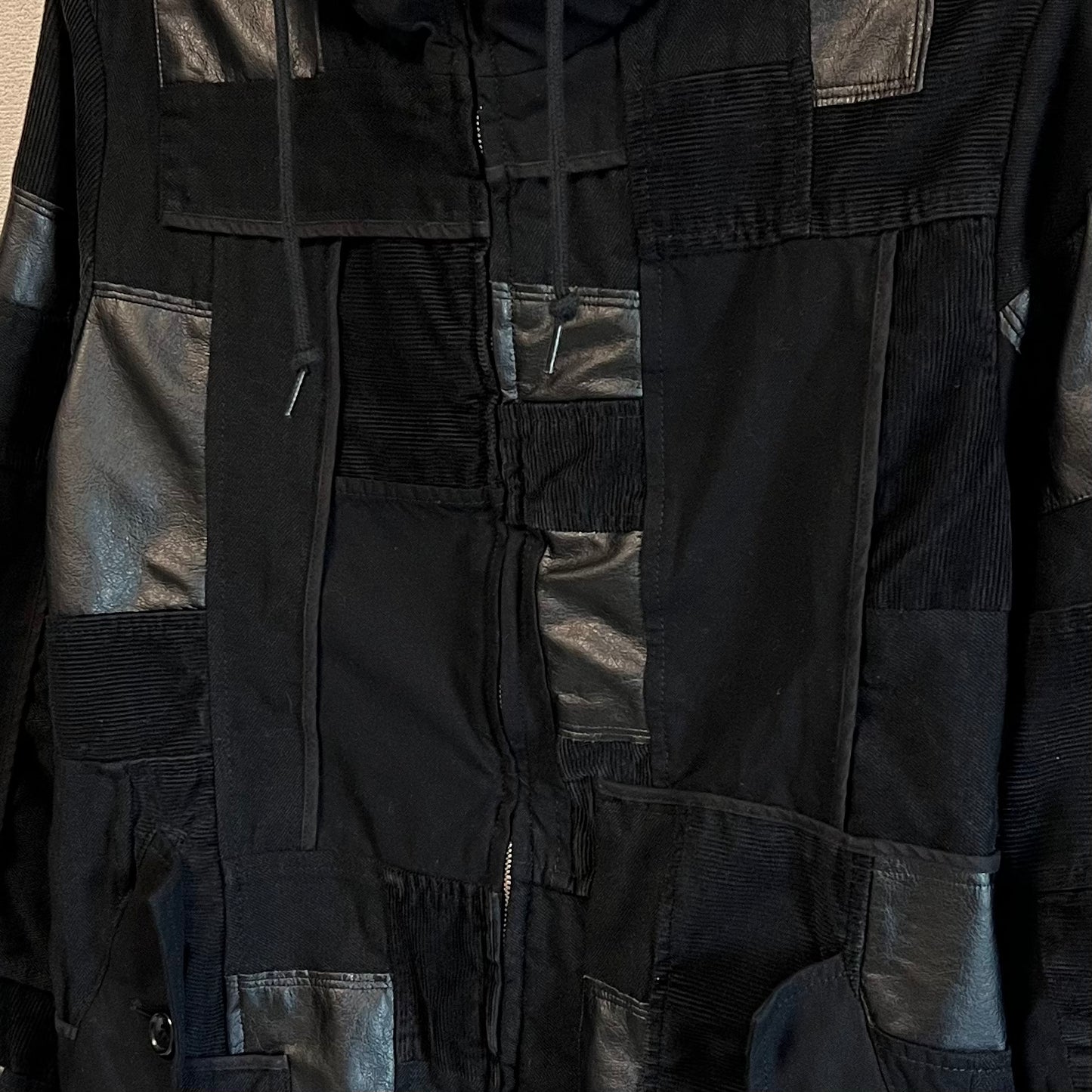 コムデギャルソンオム 18aw フードジャケット パーカー パッチワーク