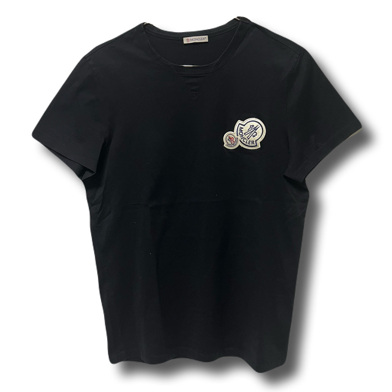 MONCLER モンクレール Tシャツ ブラック ダブルワッペン