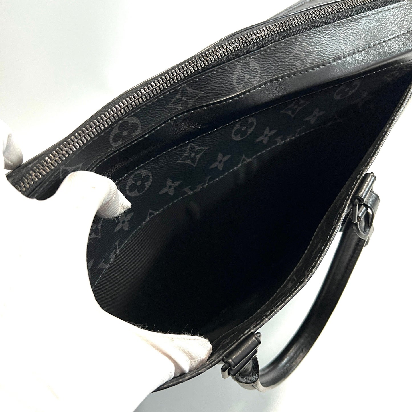 LOUIS VUITTON ソフトトランクブリーフケース モノグラムエクリプス