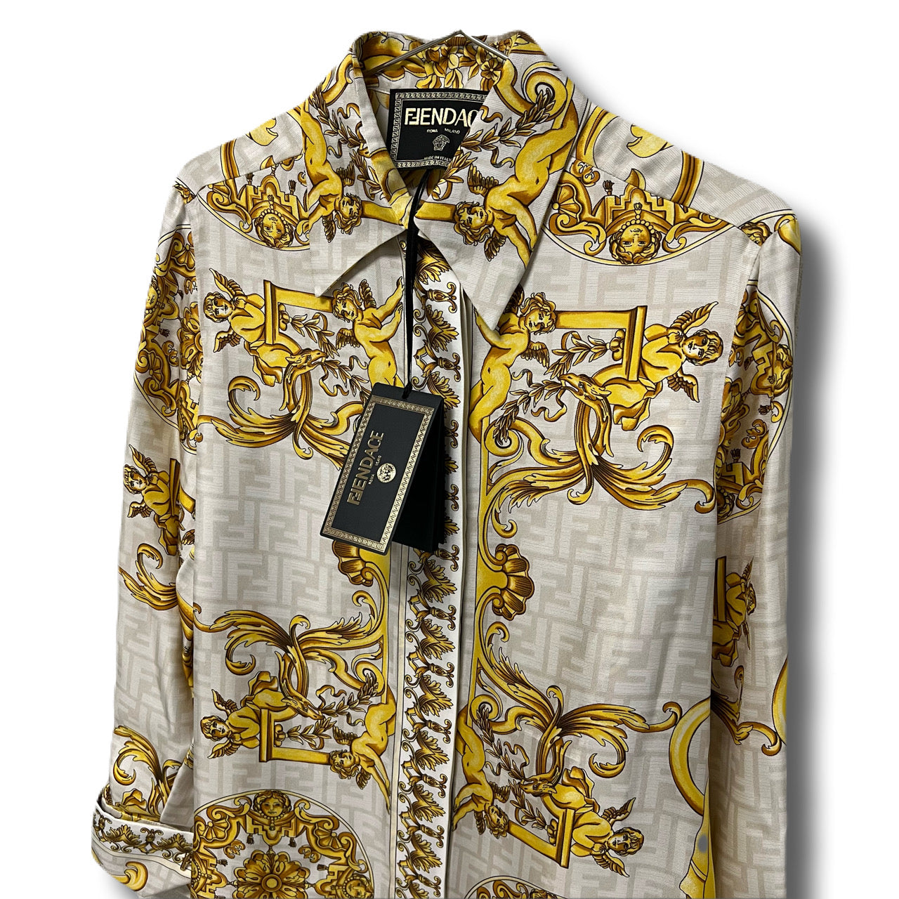 FENDI フェンディ VERSACE ヴェルサーチェ コラボ シャツ シルク