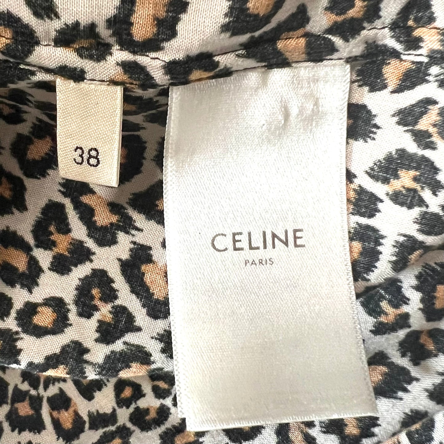 CELINE セリーヌ エディ期 半袖シャツ 開襟 レオパード