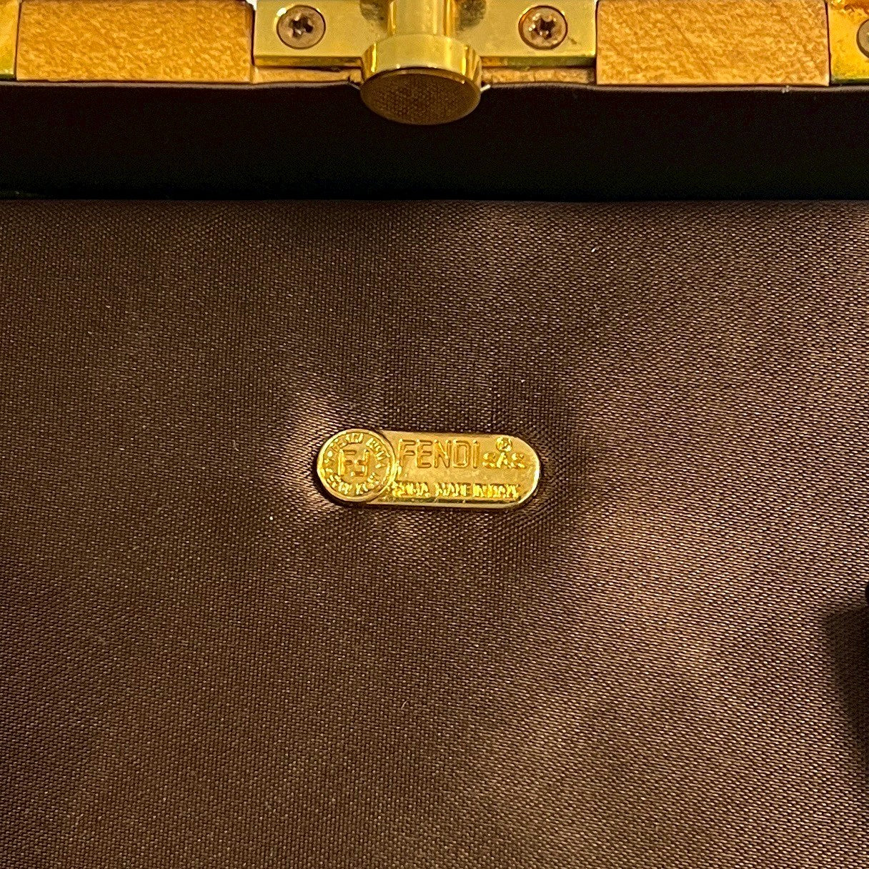 FENDI Zucchini 2WAY Wooden Handbag