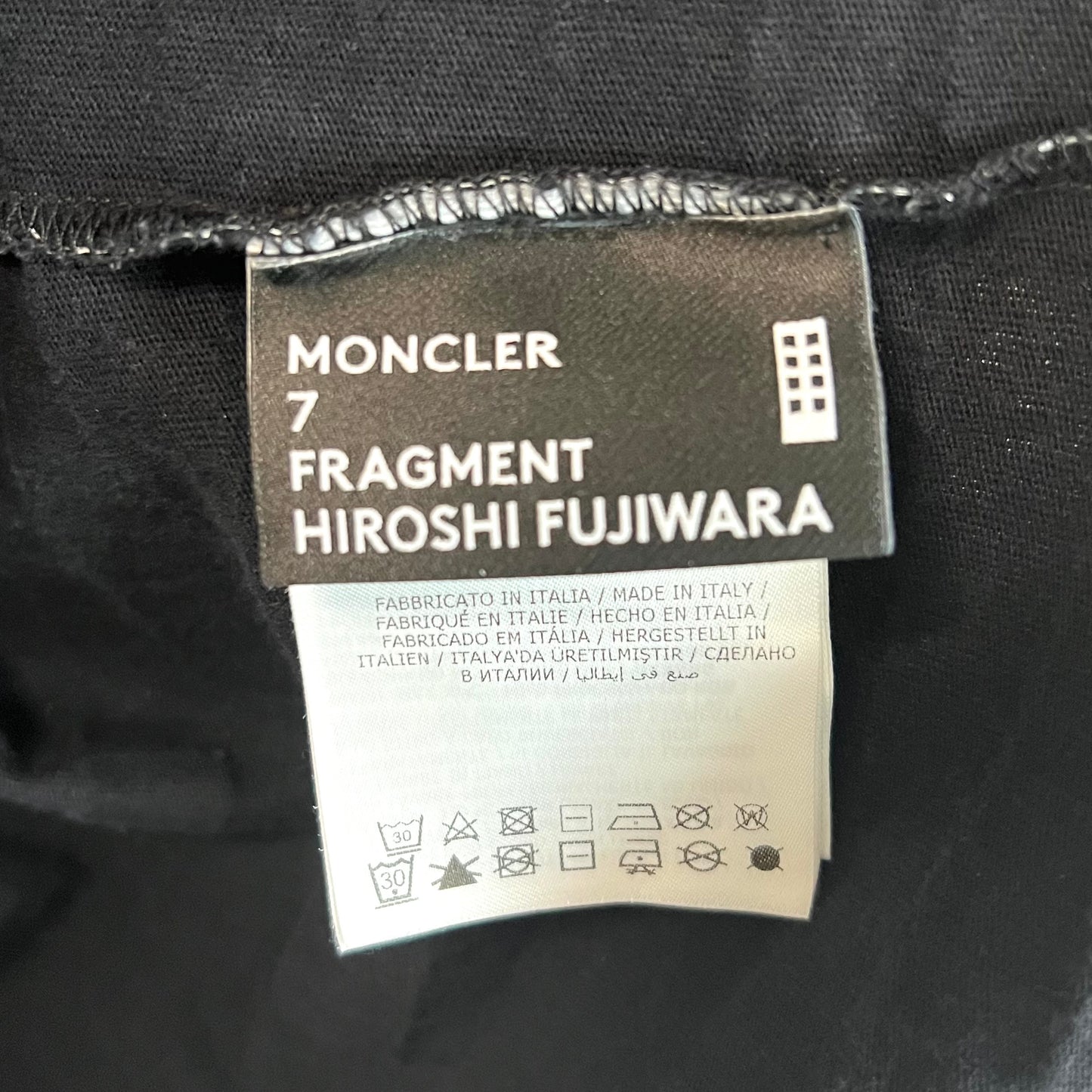 MONCLER モンクレール フラグメント Tシャツ 総柄 ブラック