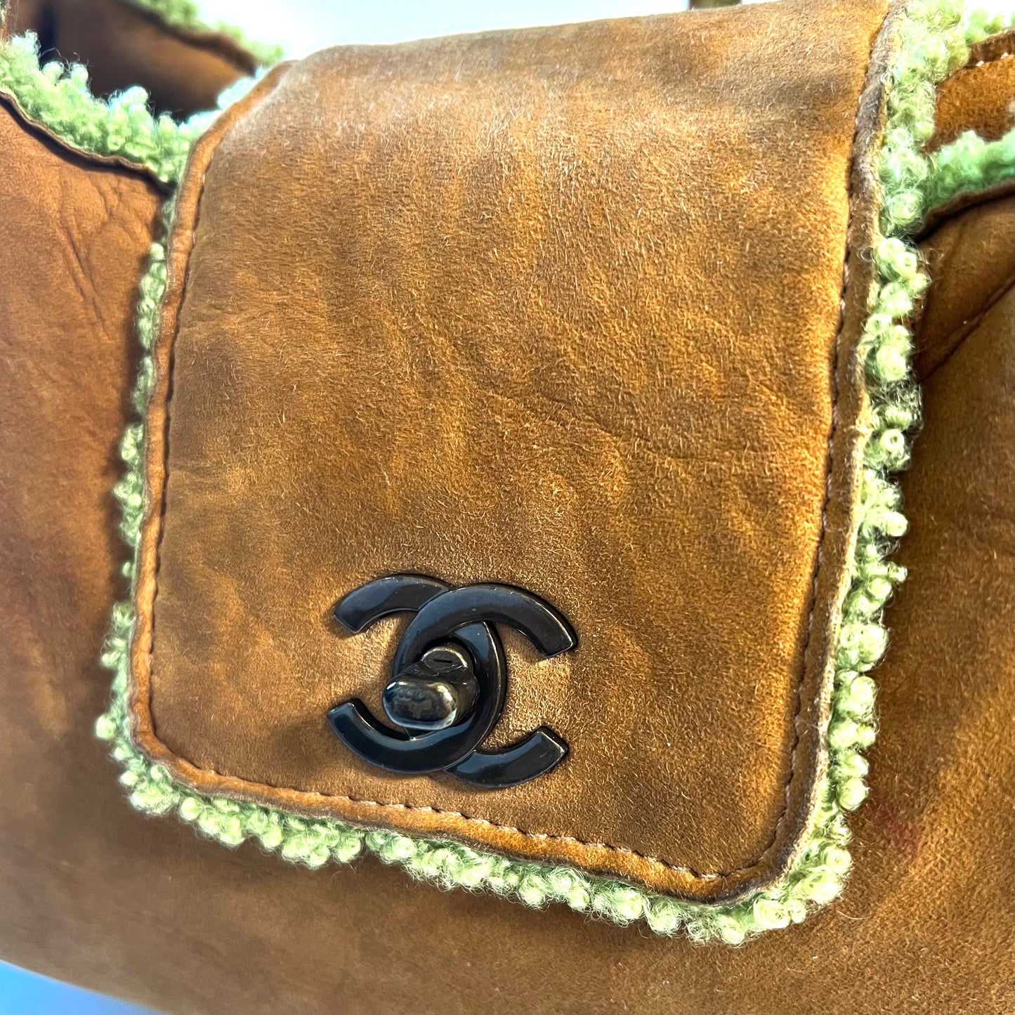CHANEL シャネル トートバッグ ハンド ムートン スエード