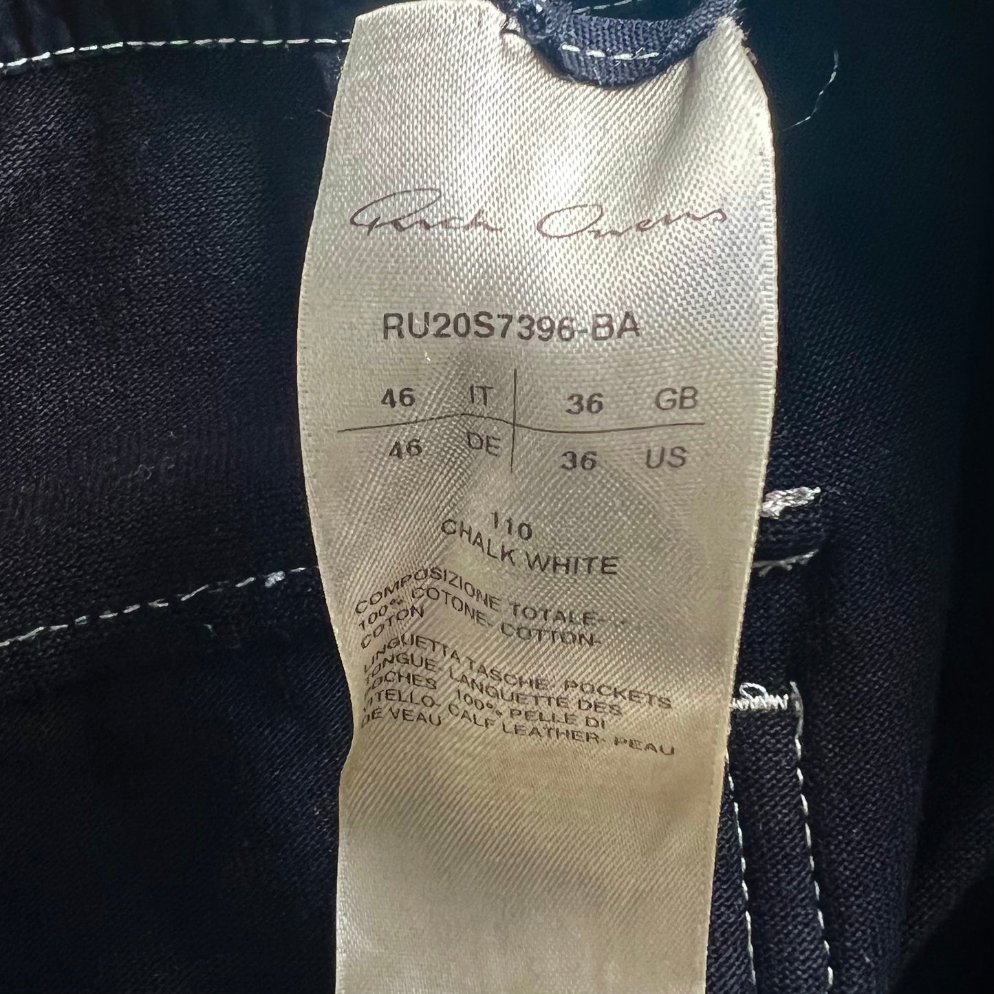 Rick Owens 20SS CARGO JOG カーゴジョグ パンツ