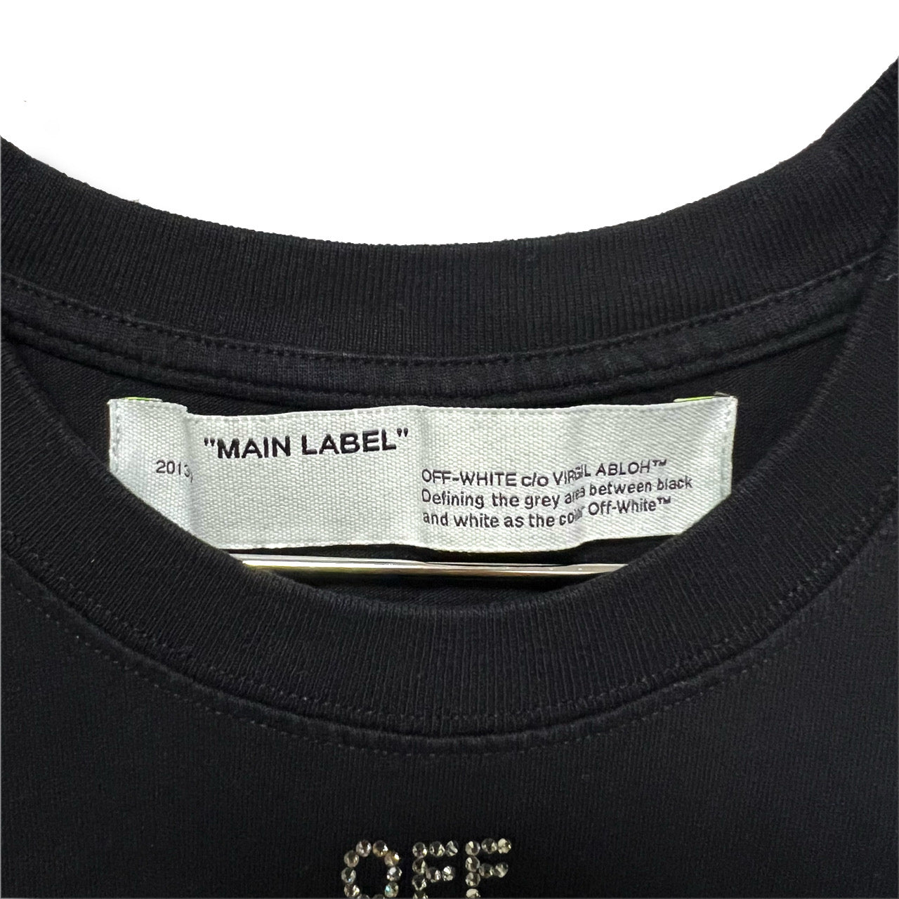 OFF-WHITE オフホワイト Tシャツ スワロフスキー