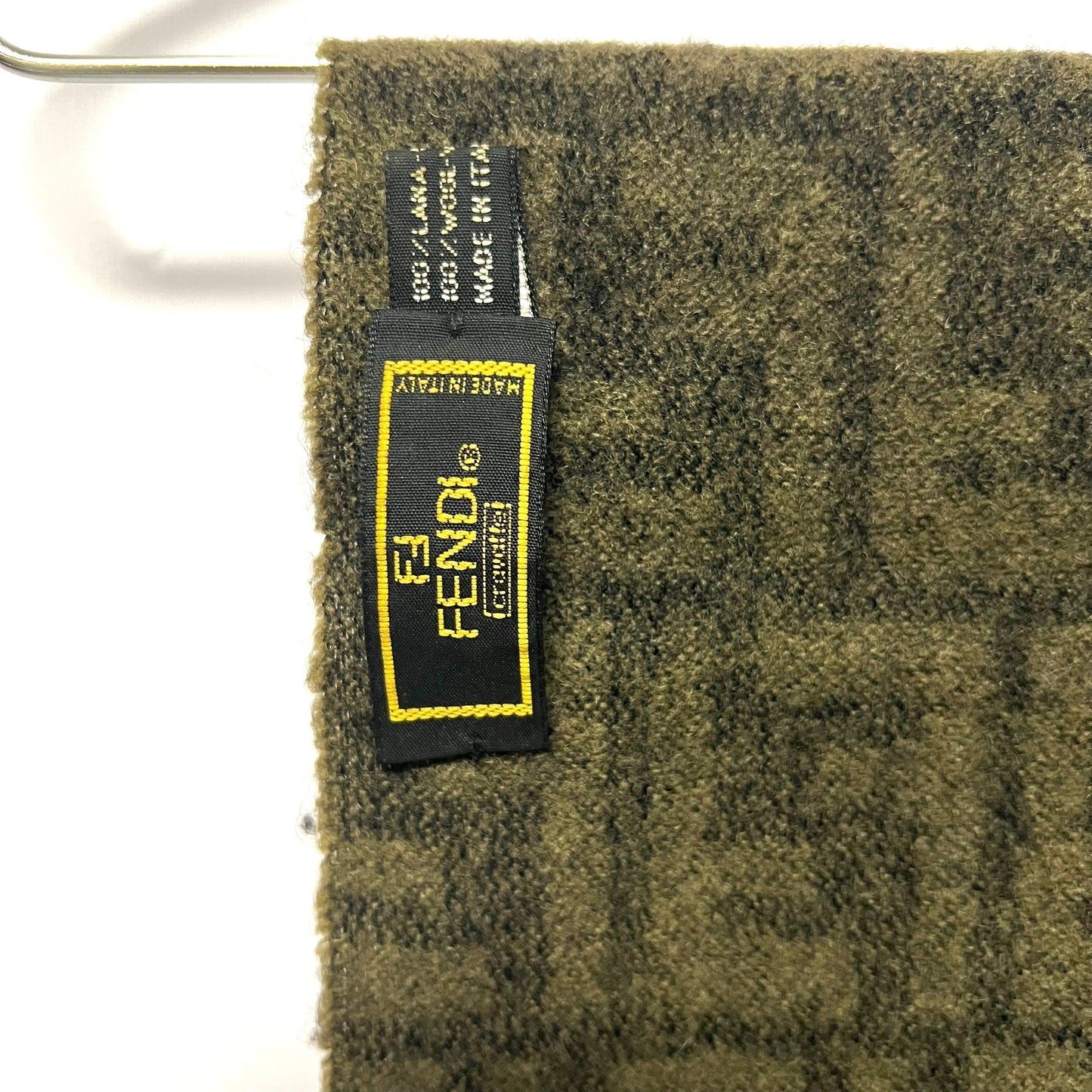 FENDI フェンディ マフラー ウール ズッカ×ペカン