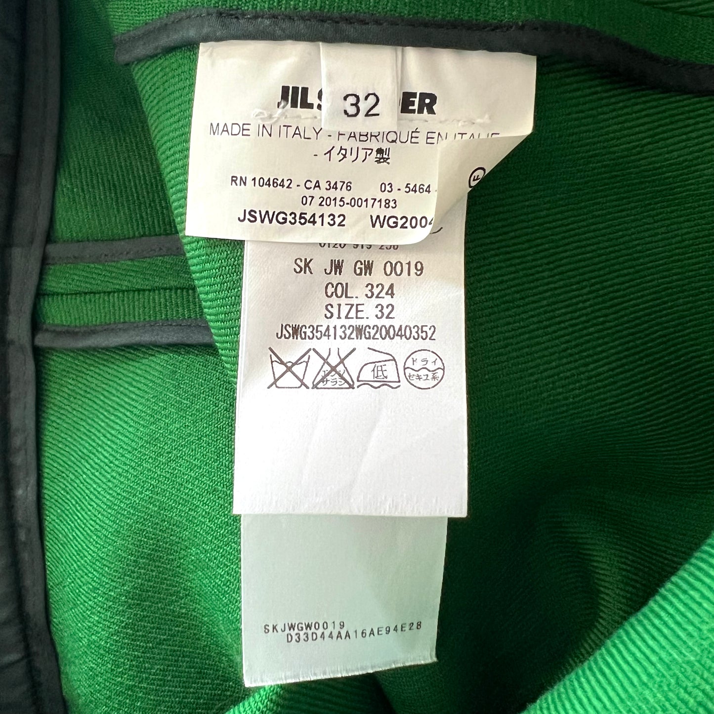 JIL SANDER Long skirt in green