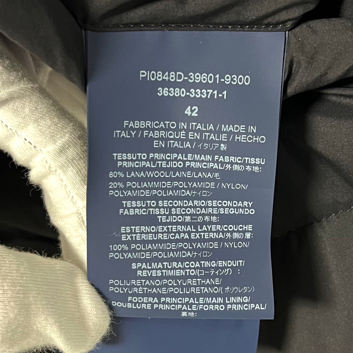 HERNO Hooded down coat with wool inserts