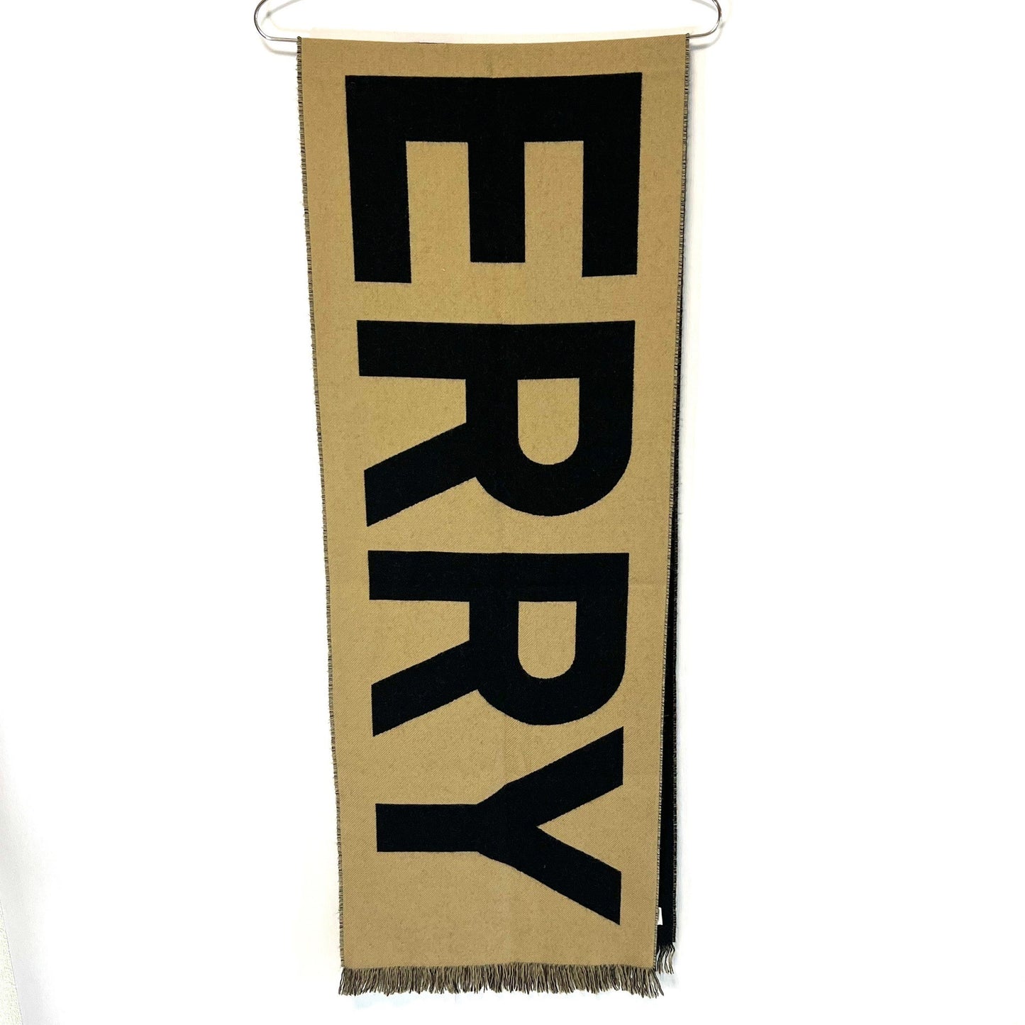 BURBERRY バーバリー ジャガードスカーフ マフラー ロゴ ウール