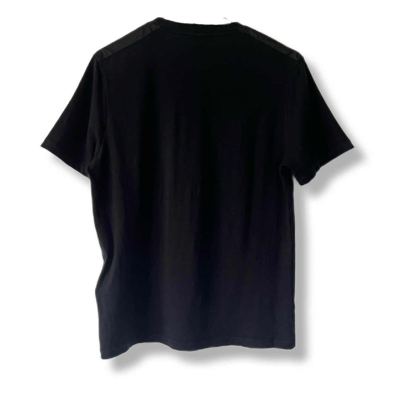 PRADA Prada T-shirt in black nylon with chest pocket and logo plate
