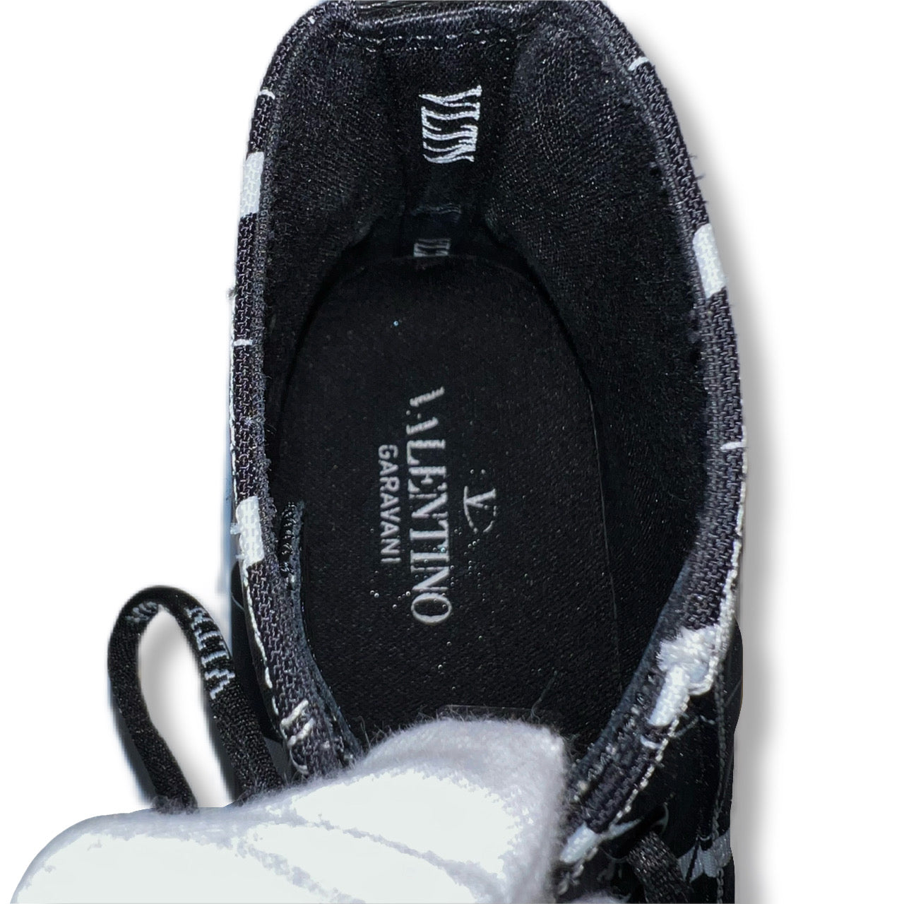 VALENTINO Valentino high-top sneakers, all-over logo print, black, good condition