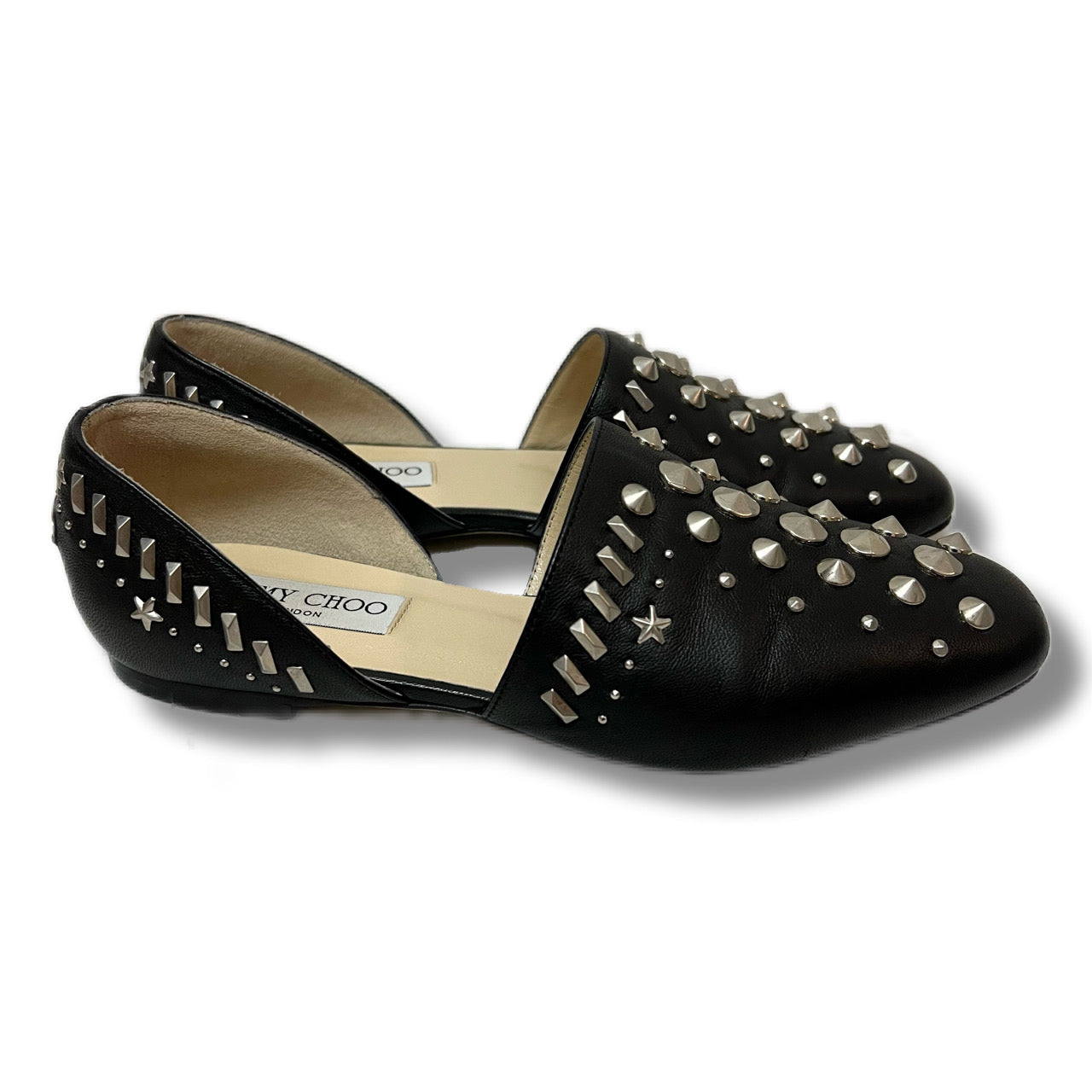 JIMMY CHOO ジミーチュウ フラットシューズ GLOBE FLAT スタッズ