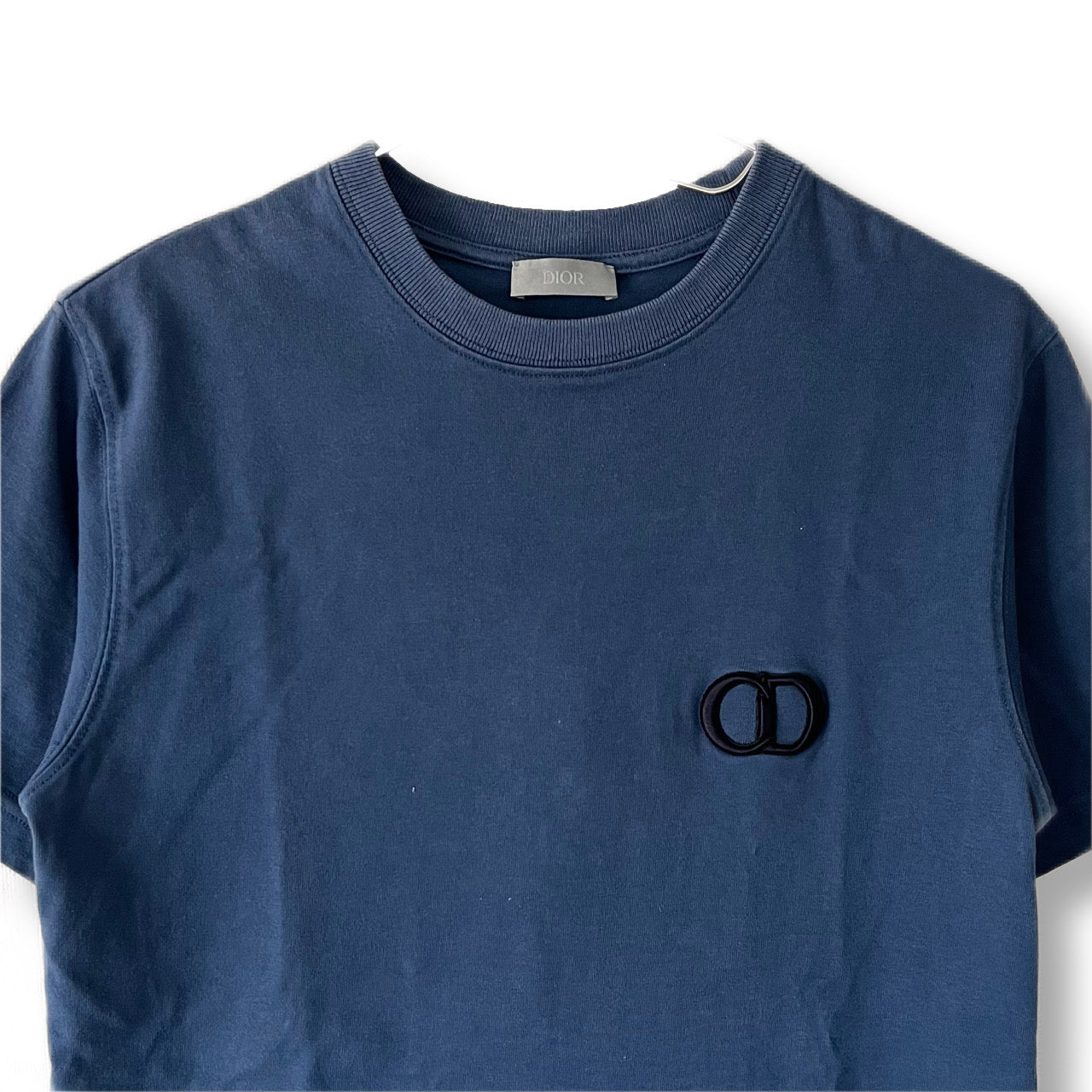 DIOR クリスチャンディオール Tシャツ ブルー 厚手 刺繍