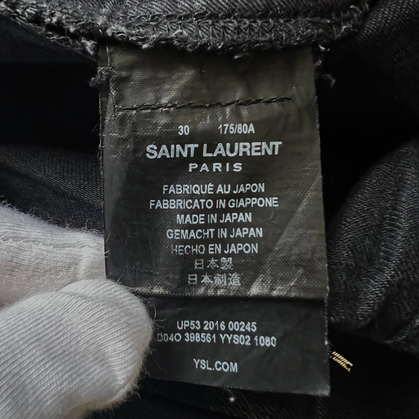SAINT LAURENT サンローラン 16aw エディ期 ブラックデニム ダメージジーンズ