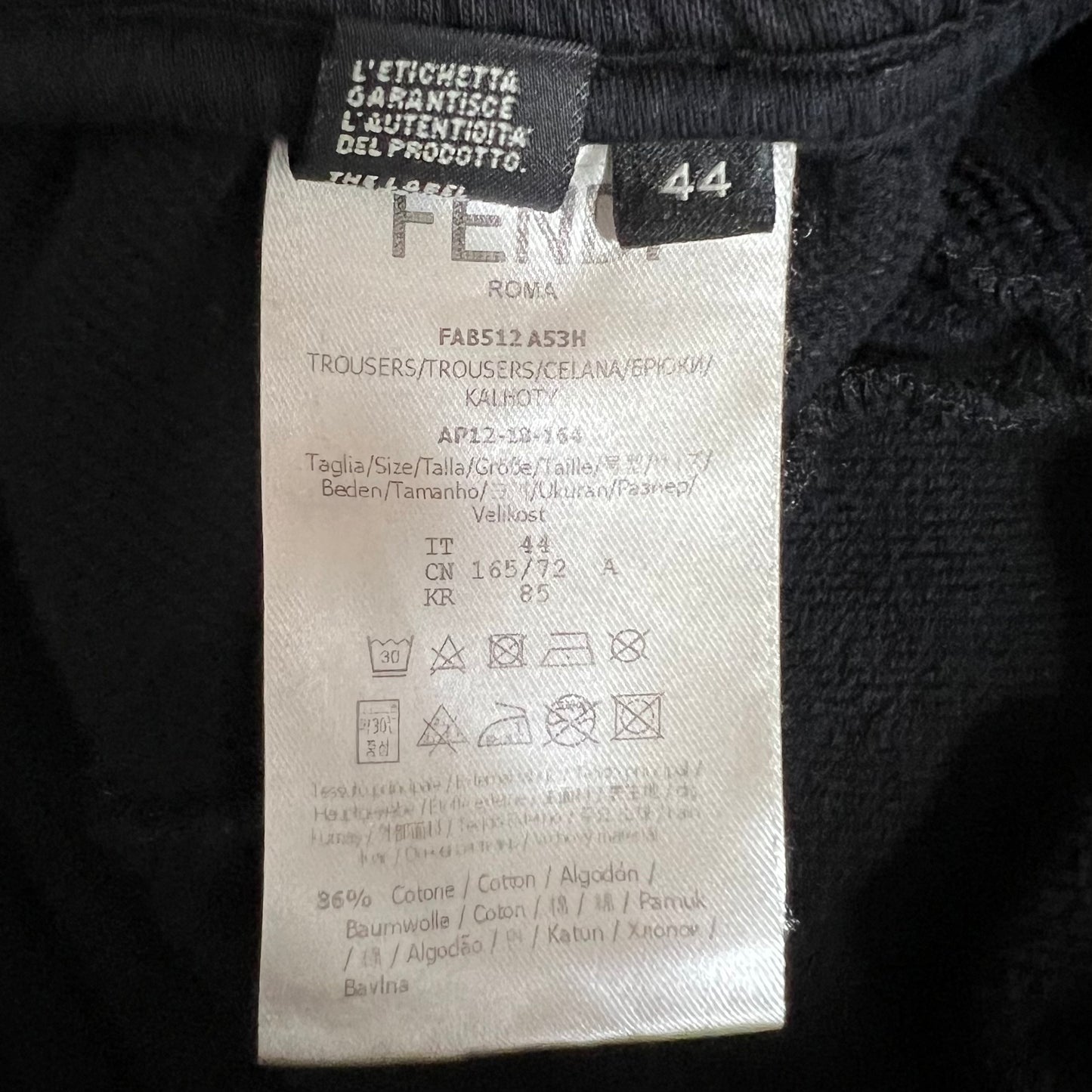 FENDI Bugs Monster Track Pants Sweatshirt Black