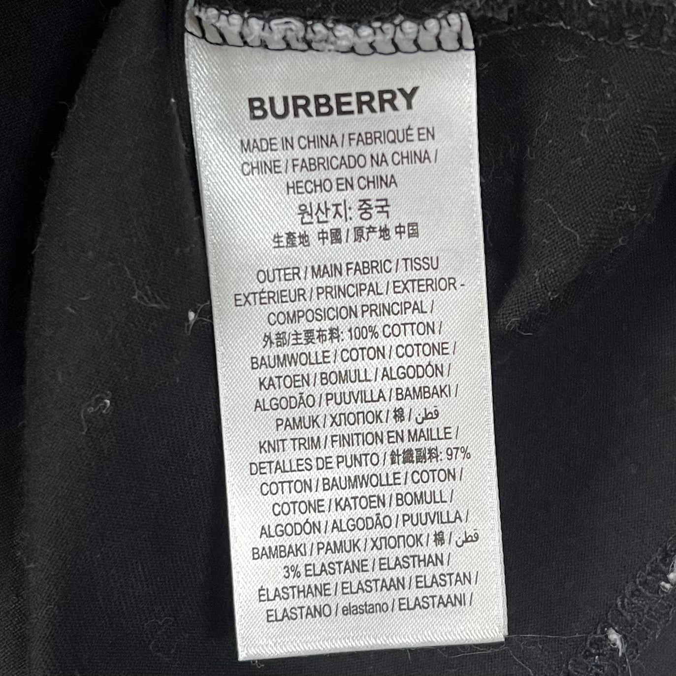 Burberry バーバリー Tシャツ ブラック