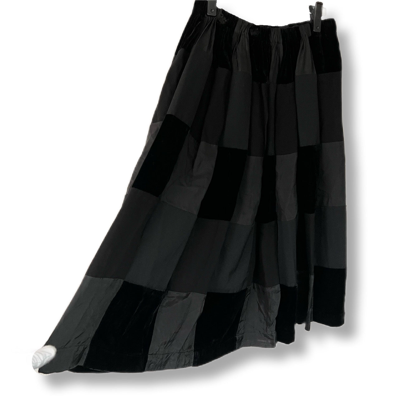 tricot COMME des GARCONS トリコ ロングスカート パッチワーク ブラック