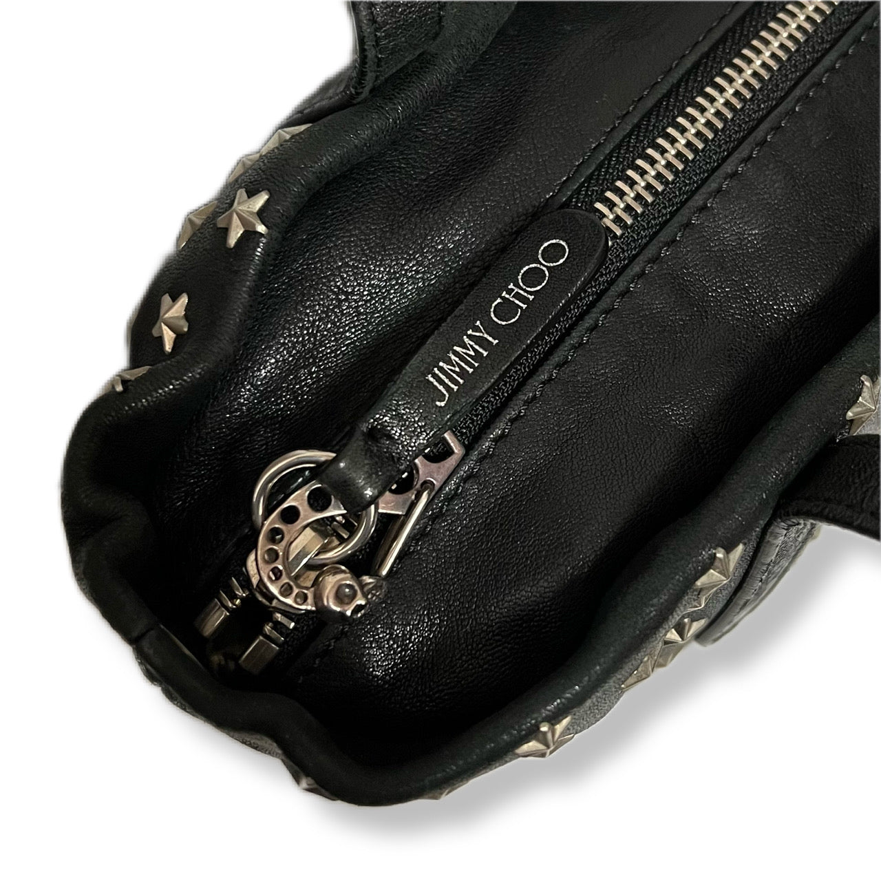 JIMMY CHOO ジミーチュウ ハンドバック レザー スタッヅ