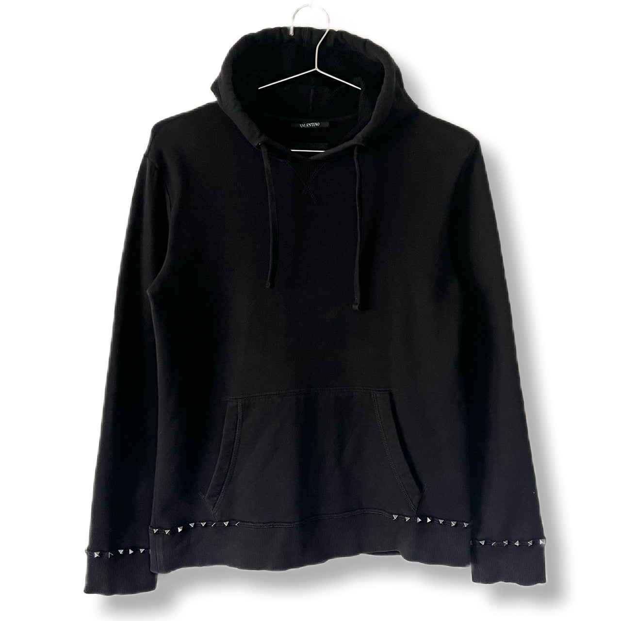 VALENTINO ヴァレンティノ パーカー ブラック スタッズ スタッヅ ライトストーン