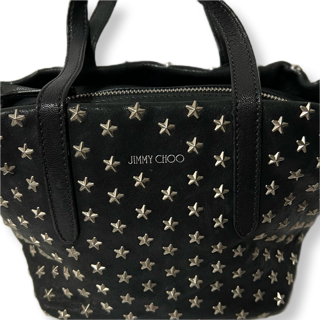 JIMMY CHOO ジミーチュウ ハンドバック レザー スタッヅ