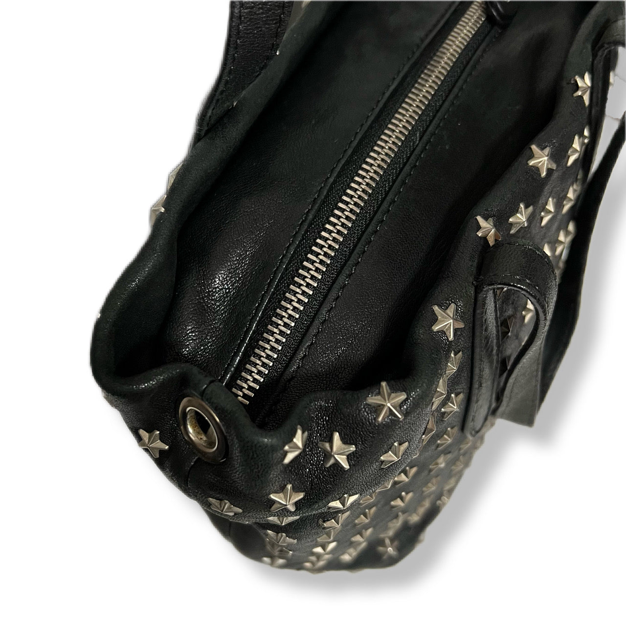 JIMMY CHOO ジミーチュウ ハンドバック レザー スタッヅ