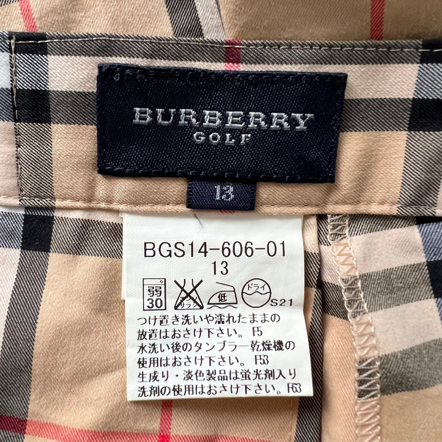 Burberry Nova Check Camel Golf Shorts Half