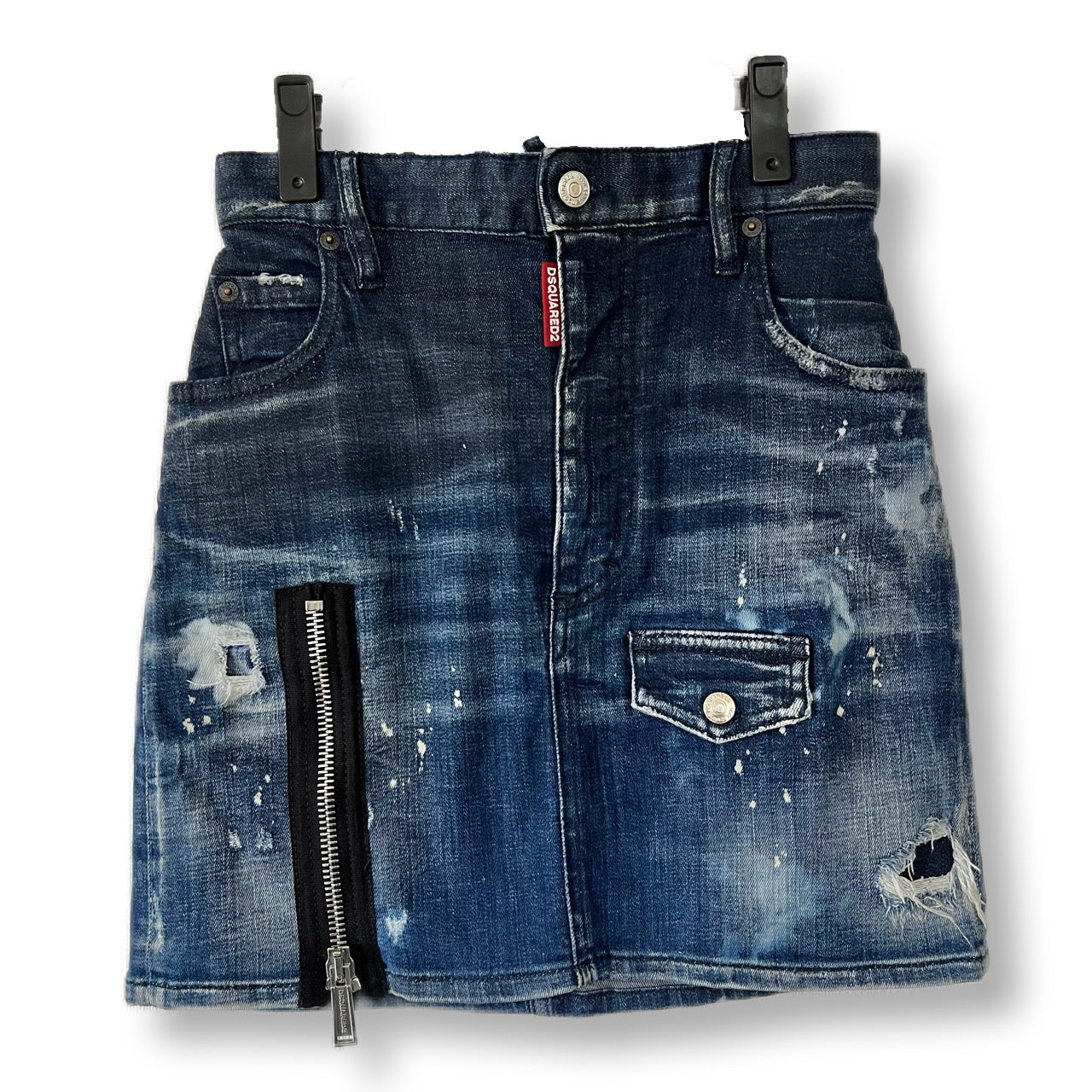 DSQUARED2 Dsquared skirt denim distressed zip
