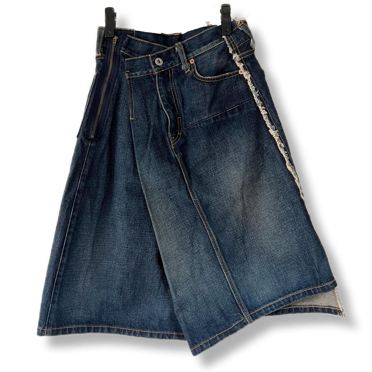 ジュンヤワタナベコムデギャルソンデニム COMME des GARCONS デニムスカート ジップ アシンメトリー