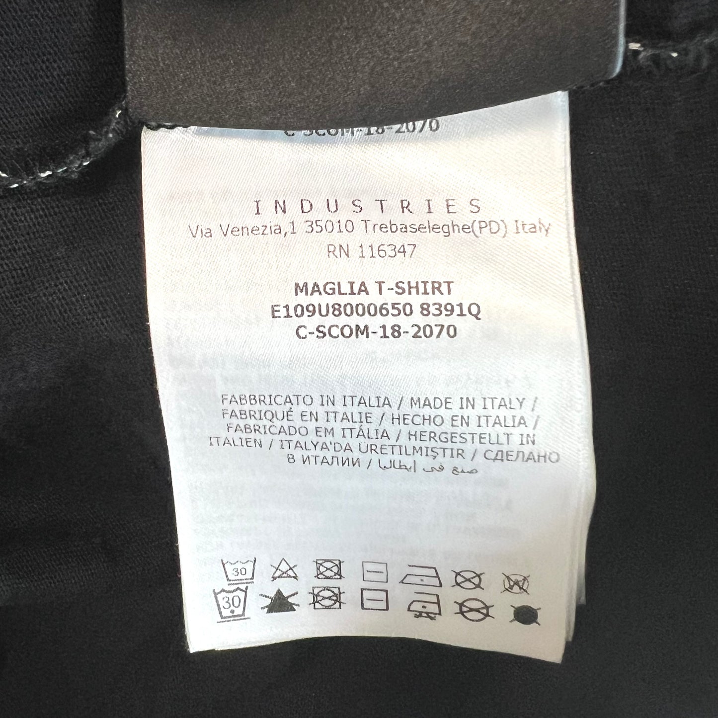 MONCLER モンクレール フラグメント Tシャツ　総柄　ブラック