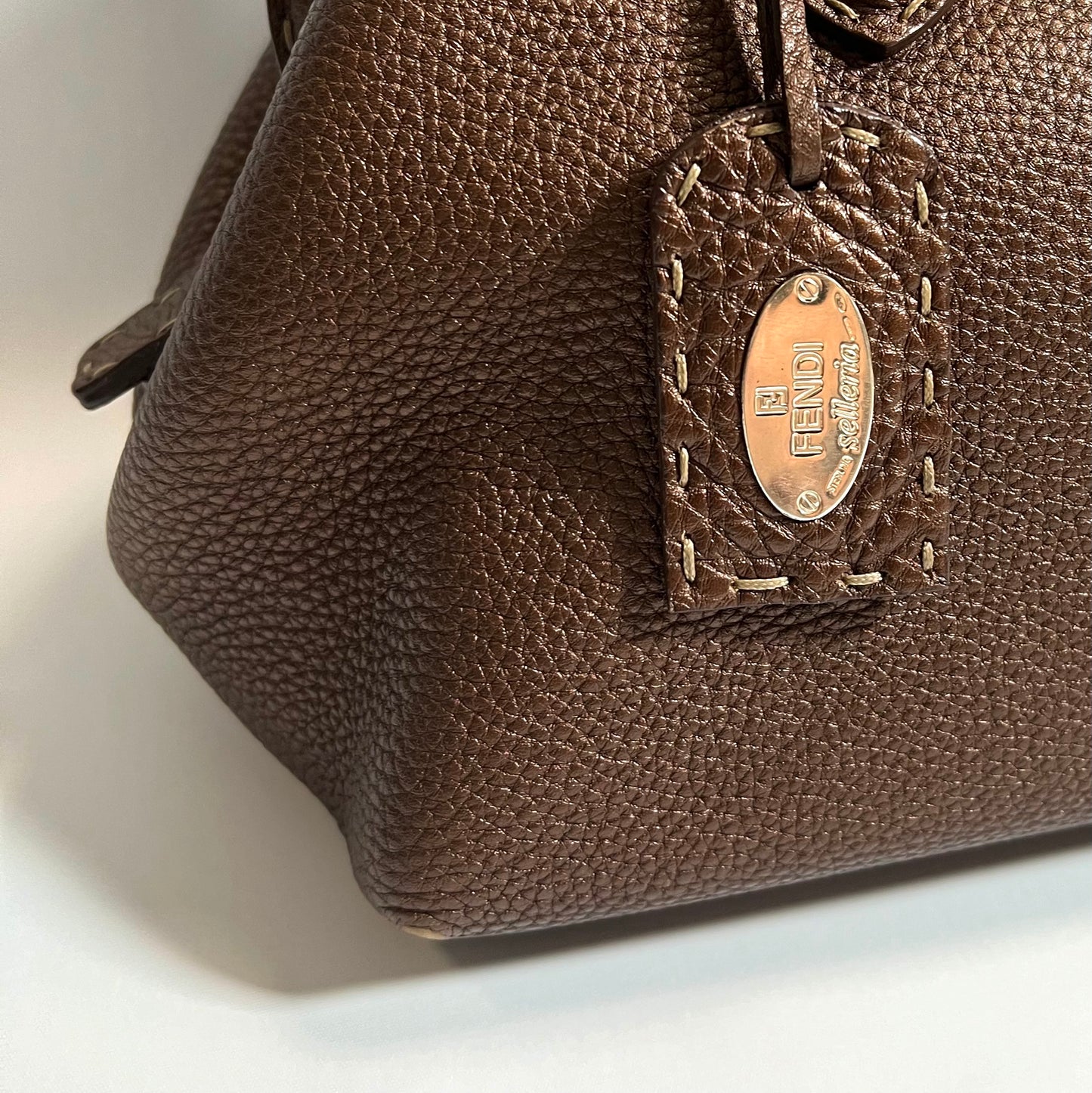 FENDI フェンディ セレリア　トートバッグ　ハンドバッグ　ブラウン