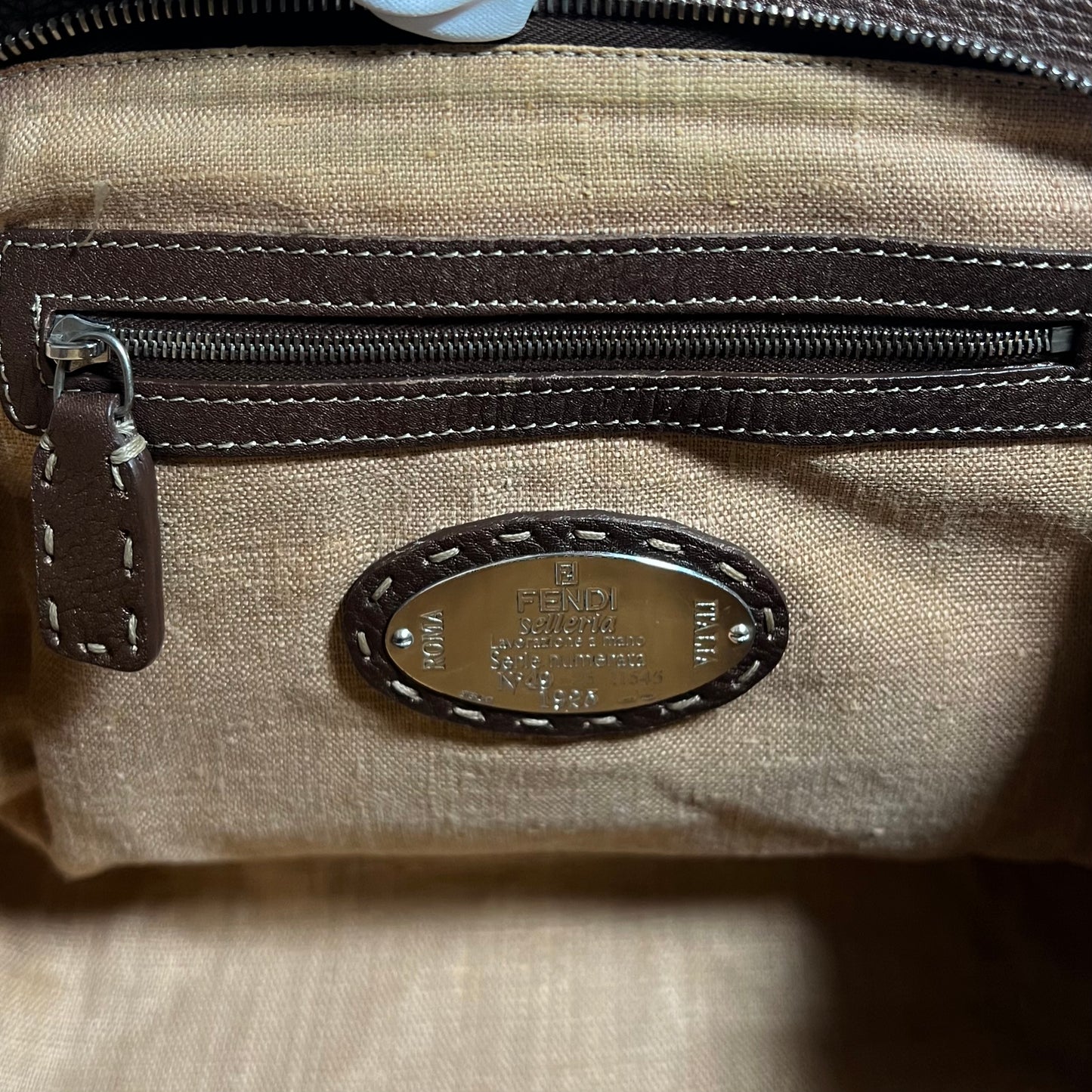 FENDI フェンディ セレリア　トートバッグ　ハンドバッグ　ブラウン