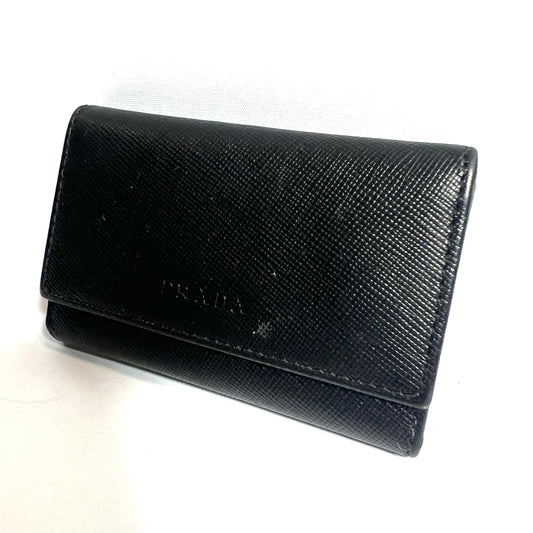 PRADA プラダ　キーケース　サフィアーノ　ブラック　6連