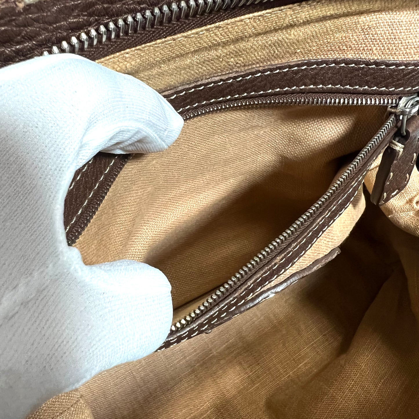 FENDI フェンディ セレリア　トートバッグ　ハンドバッグ　ブラウン