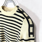 CHANEL シャネル ニットセーター ボーダー ココマークボタン